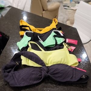 Set of 6 Xhilaration Juniors' Vibrant Swimwear Tops